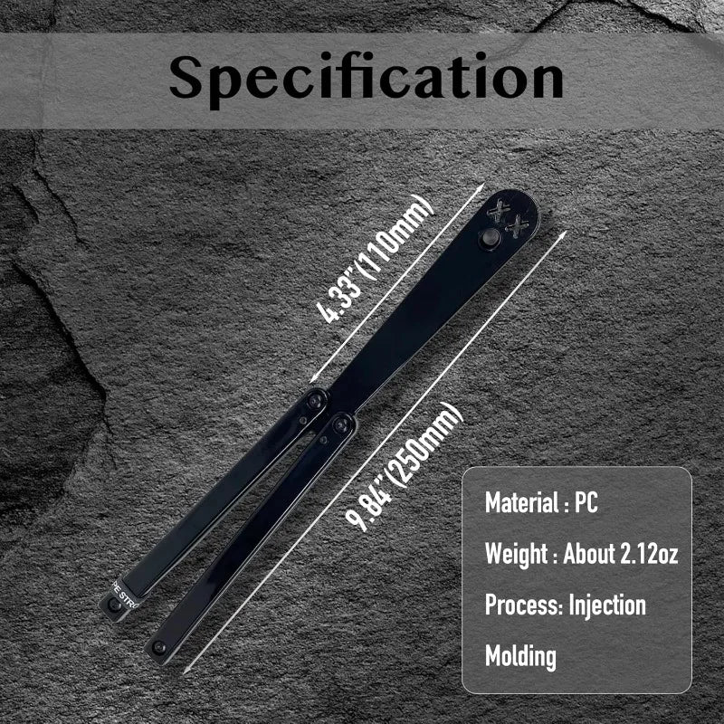 Hunting Accessories Trainer ABS Handle with Bushing Structure Butterfly Knife Training Butterfly Handshake Knife Prop