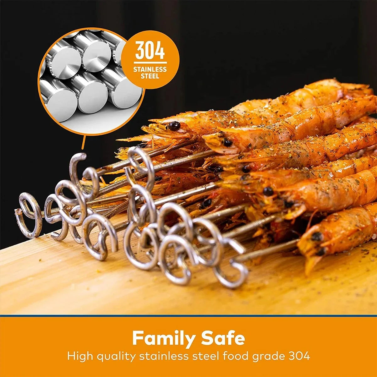 Food Grade 304 Stainless Steel Air Fryer Oven BBQ Skewer Rack Multi Functional Grill Stand For Kitchen And Outdoor Cooking Use