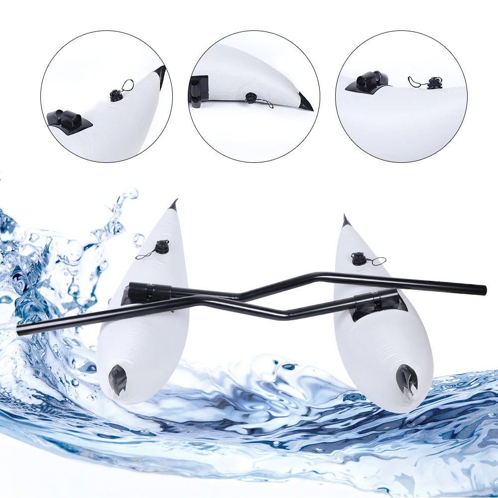 2pcs Inflatable Boat Water Buoyant Float Premium PVC Outrigger Canoe Stabilizer Float Tube for Kayak Canoe