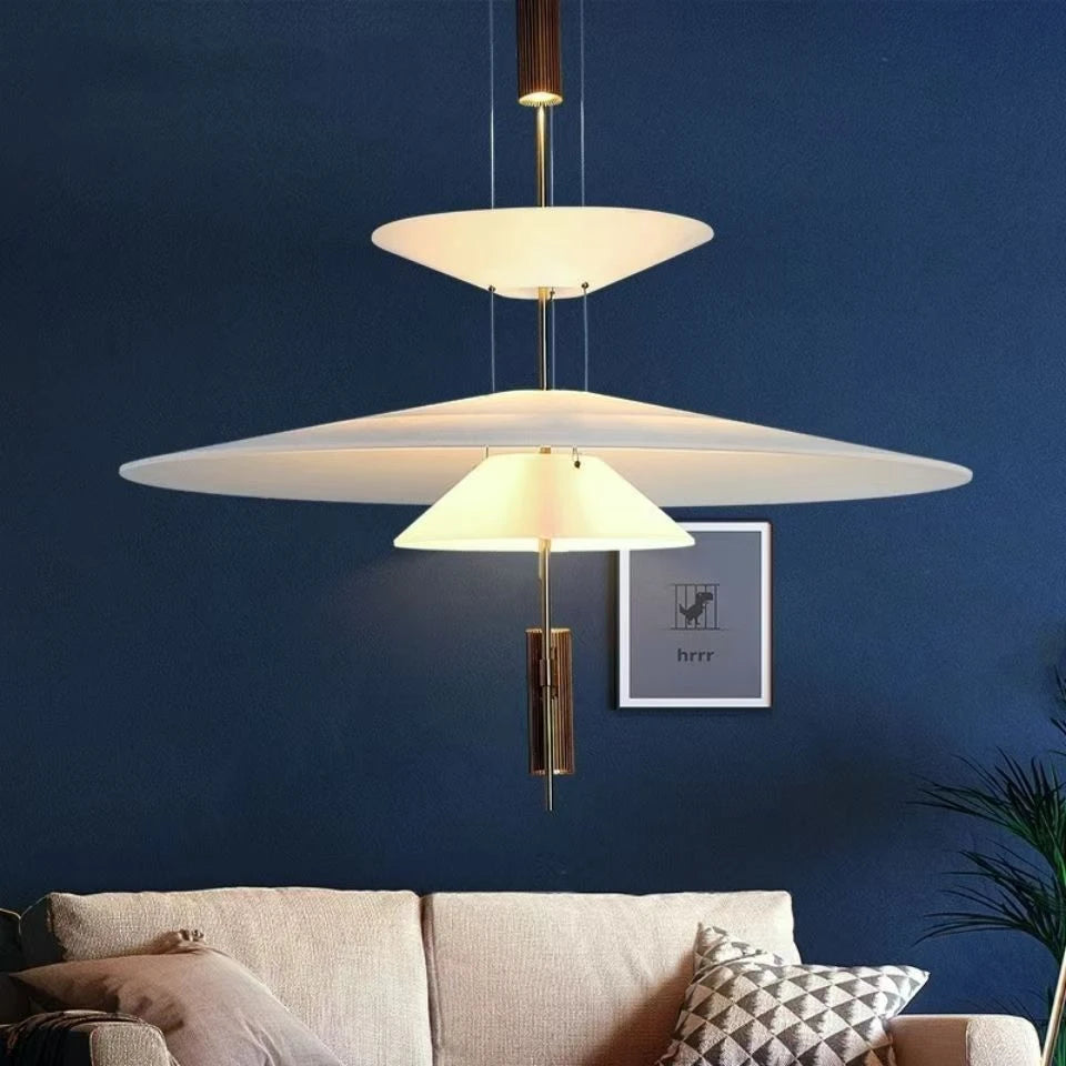 Modern Personality Led Flying Saucer Chandelier Home Decoration Interior Lighting Designer Table Bar Living Room Chandelier