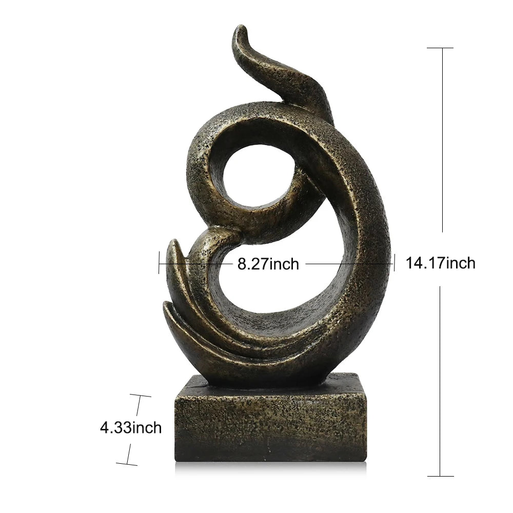 14.17''H Retro Style Sculpture Statue Decoration Home Gift Crafts Home Living Room Bookshelf Coffee Table Office Desk Decoration