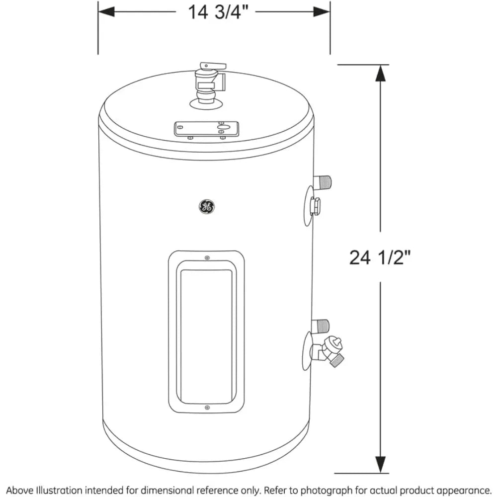 Kitchen Water Heater  Electric Water Heater with Adjustable Thermostat & Drain Valve | 10 Gallon | 120 Volt | Stainless Steel,