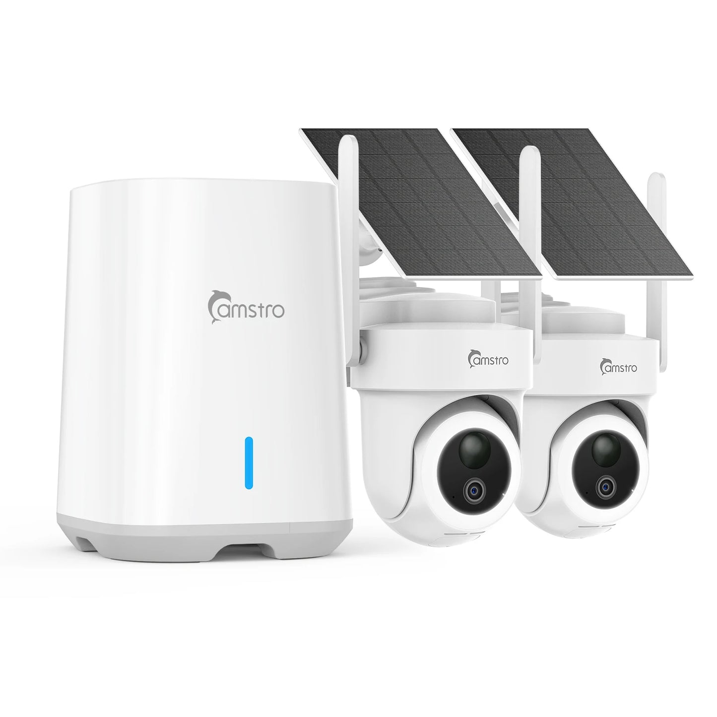 CAMSTRO 4K 8MP Ultra HD Full-Color Network Surveillance Kit 360° Camera 5G/2.4GHz Dual Wi-Fi AI Motion Tracking Two-Way Voice