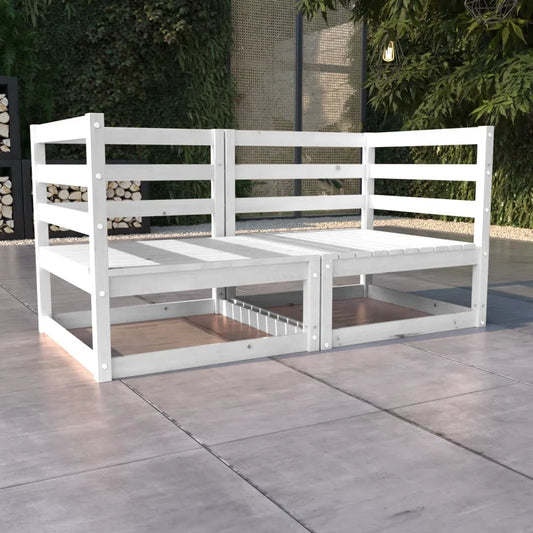 Solid Pine Wood White Garden Sofa, Good Quality Outdoor Products for patio, Pool, Terrace, Garden, Modern Sofa