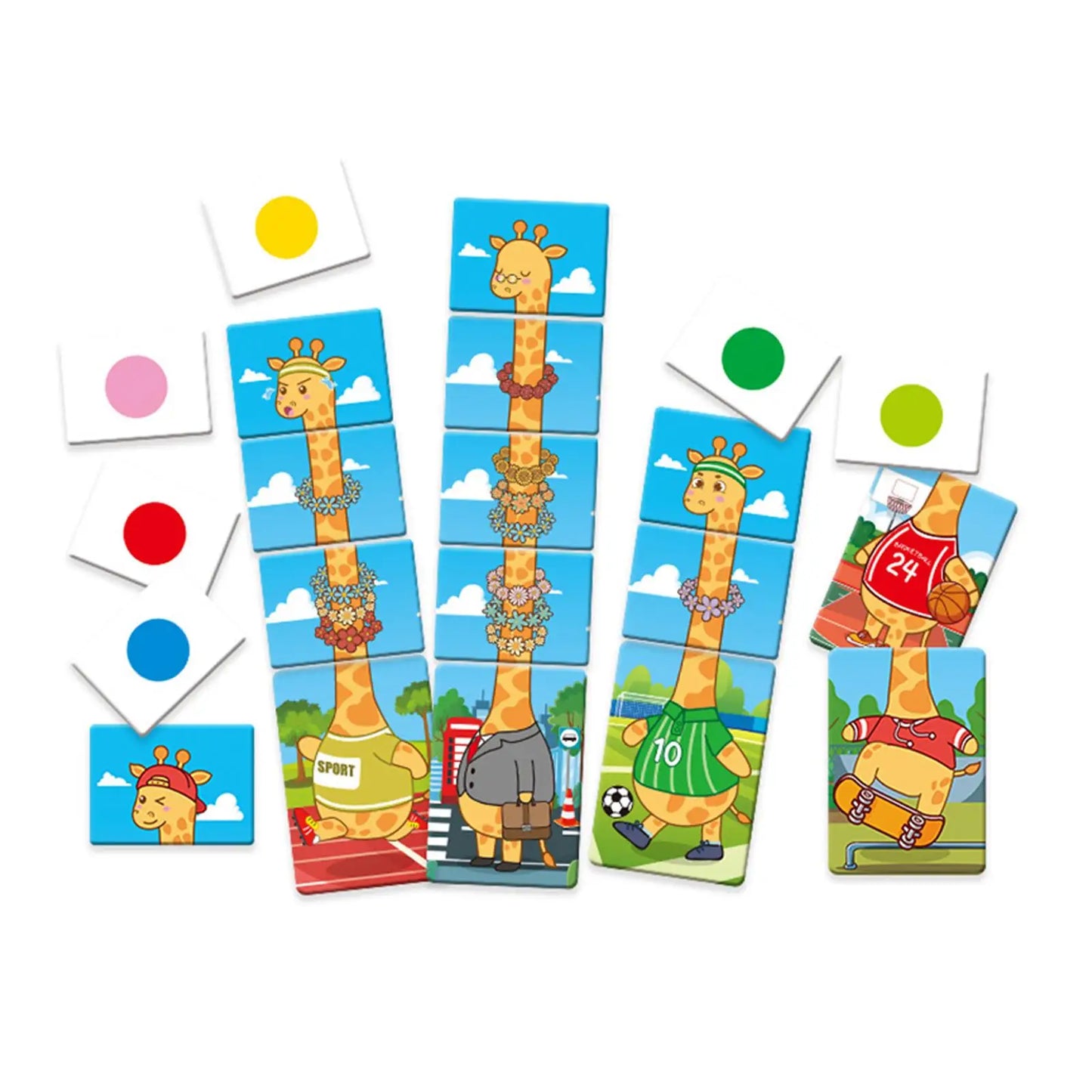 Educational Indoor Games Giraffe Wearing Wreath Developmental Toys