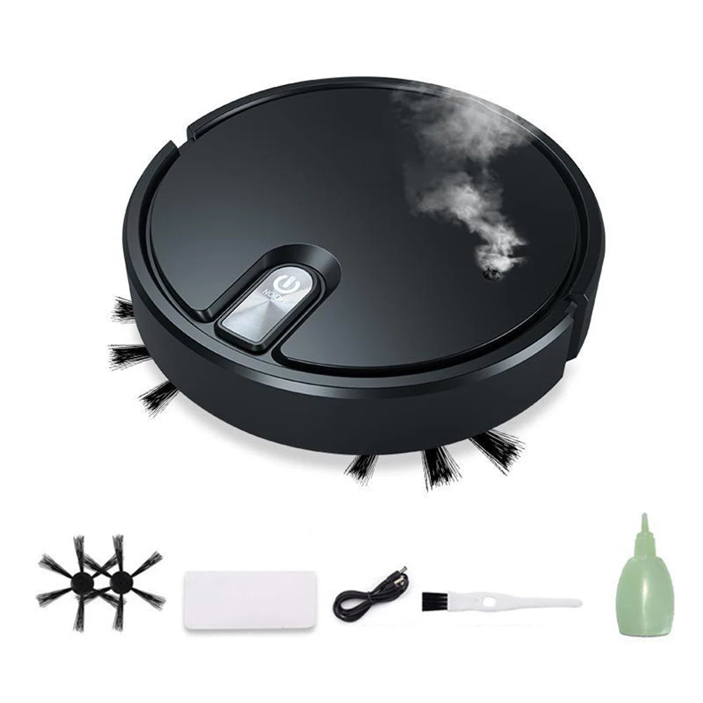 Smart Sweeping Robot 3-in-1 Automatic Vacuum Cleaner 1200 MAh Rechargable Cleaning Machine Low Noise Household Electronics