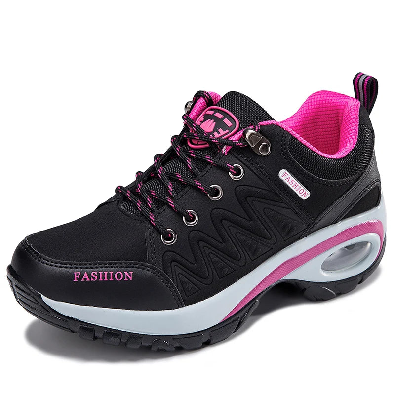 Women Sports Shoes Platform Waterproof Sneakers Fashion Outdoor Hiking Non-Slip Casual Shoe Low Top Running Shoes Women Footwear