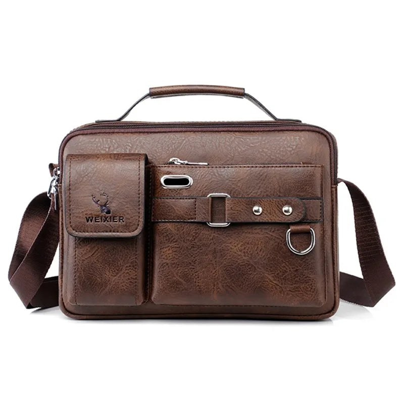 New Men Shoulder Bag for 10.4" Ipad PU Leather Business Handbags Men Messenger Bags Fashion Man Crossbody Bag