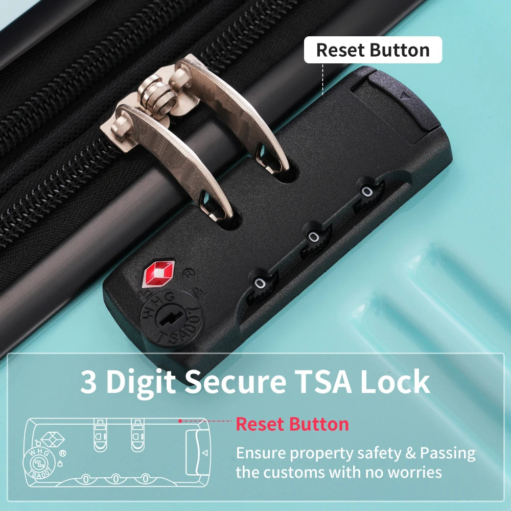 Hardshell Luggage Sets 3 Piece Gradient Color Expandable Suitcase with Spinner Wheels TSA Lock Lightweight 20" 24" 28" Available