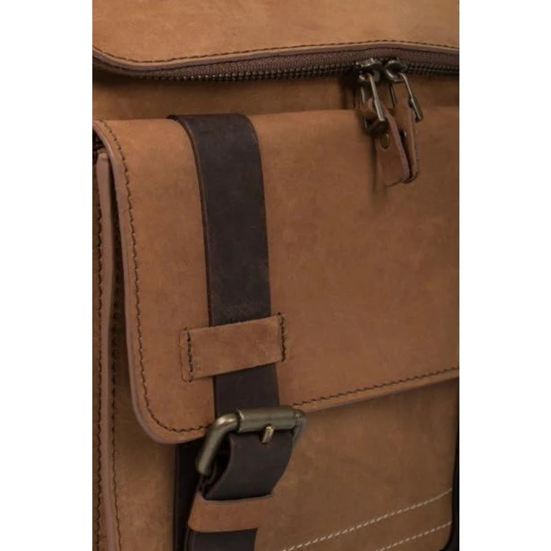 Leather Backpack for Men - 15.6 Inch Laptop Bag - Designer Bookbag - Handmade Business Casual Computer Shoulder Bags