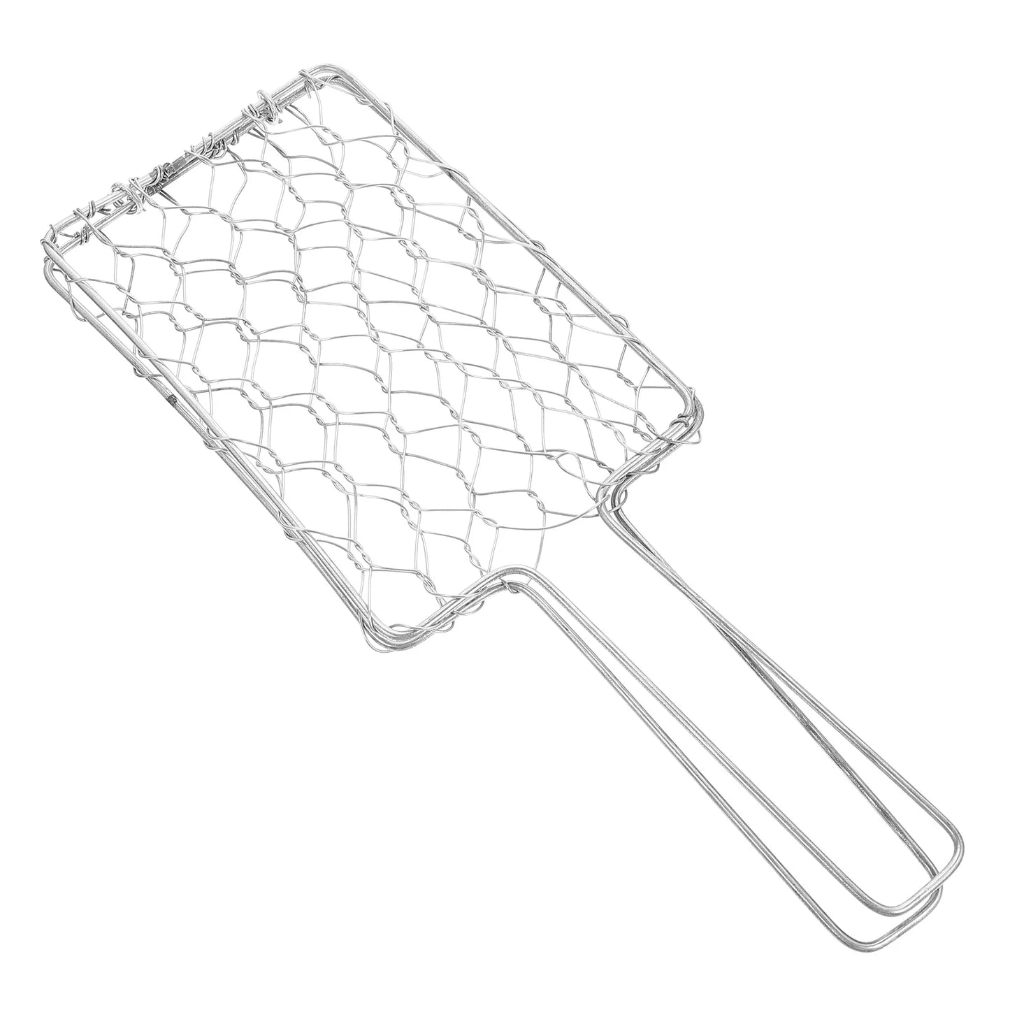 Iron Barbecue Rack BBQ Tongs Grill Basket Household Grilled Wrought Kitchen Net Heat Resistant Outdoor Camping Picnic Steak Fish