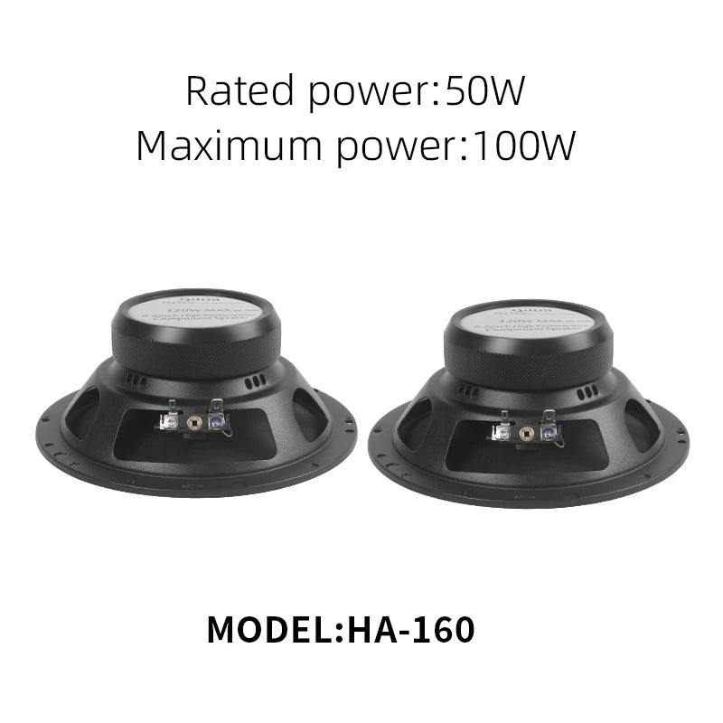 Car audio modification with 6.5-inch coaxial speaker, high pitched, mid-range, universal car mounted two-way coaxial