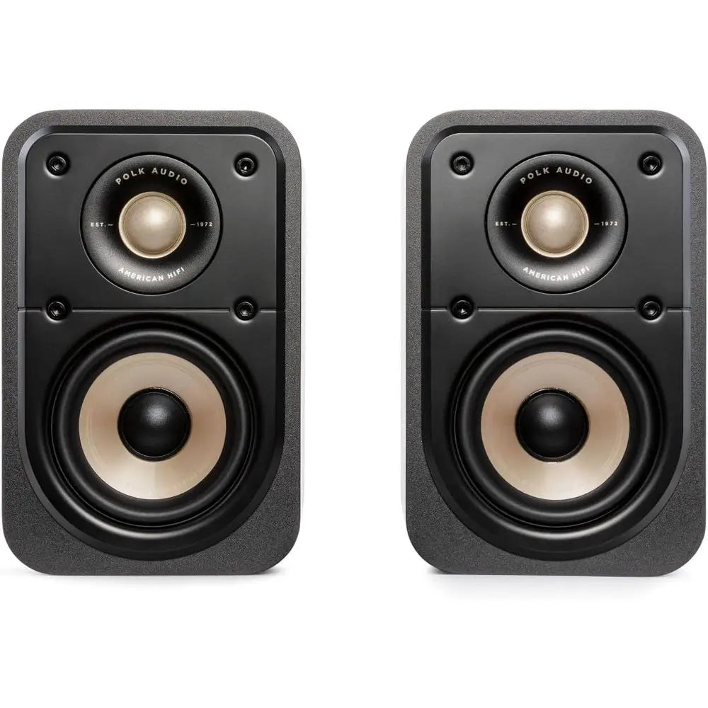 Elite Surround Sound Speakers - Hi-Res Audio, Dolby Atmos & DTS:X, 1 Tweeter, 4 Woofer, Bass-Enhancing Tech, Black Pair