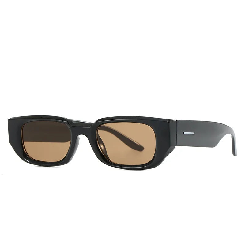 Men Vintage Rectangle White Frame Sunglasses Fashion Retro Brand Designer Sun Glasses UV400 Shades Eyewear Women Goggles