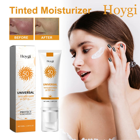 Natural Face Sunscreen Foundation Cream Outdoor Protects Face Sunblock Moisturizing Glowing Repair Damaged Skin Spf50+ Cream