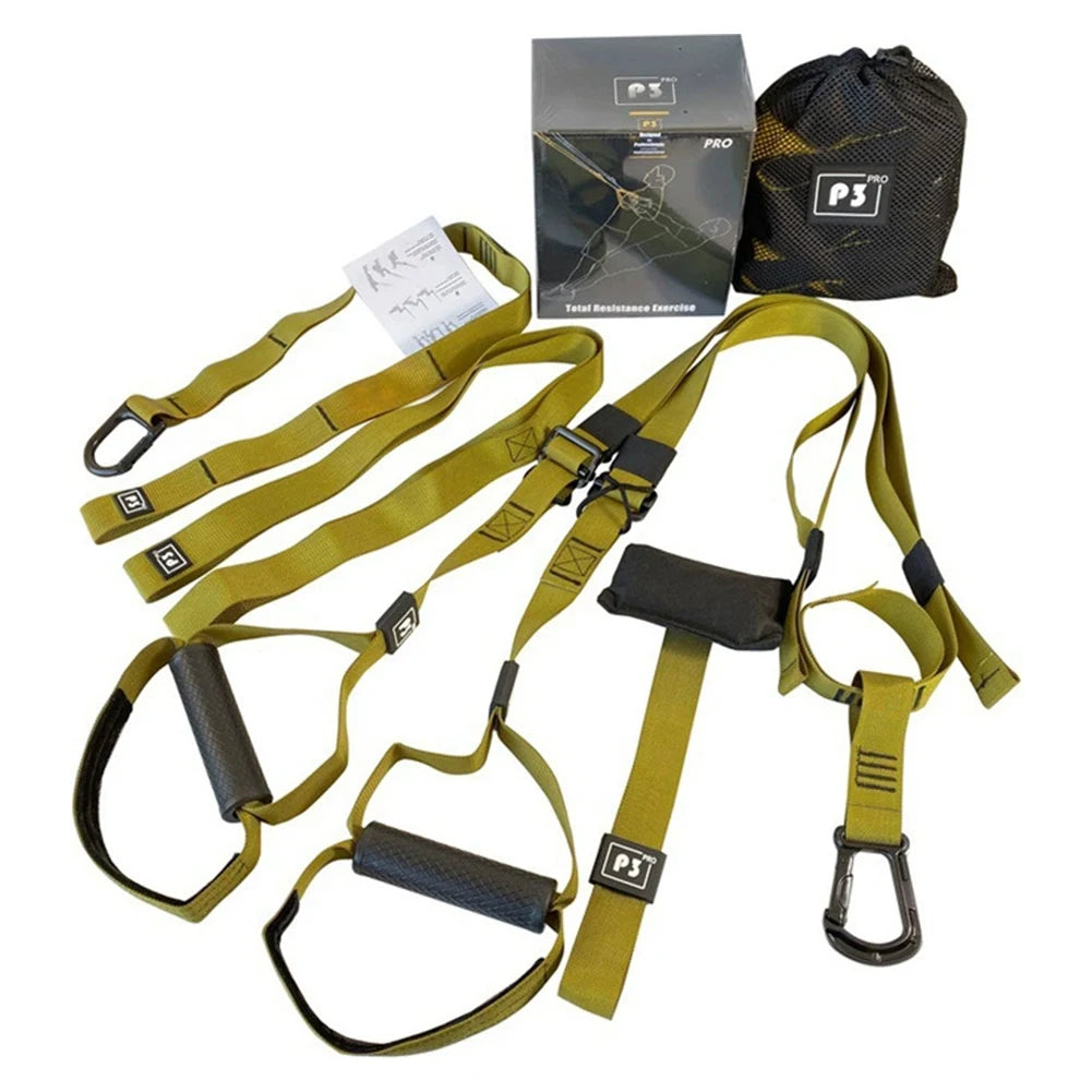 Suspension Trainer System Suspension Training Strap Resistance Trainer Fitness Straps Bodyweight Resistance Bands for Home Gym