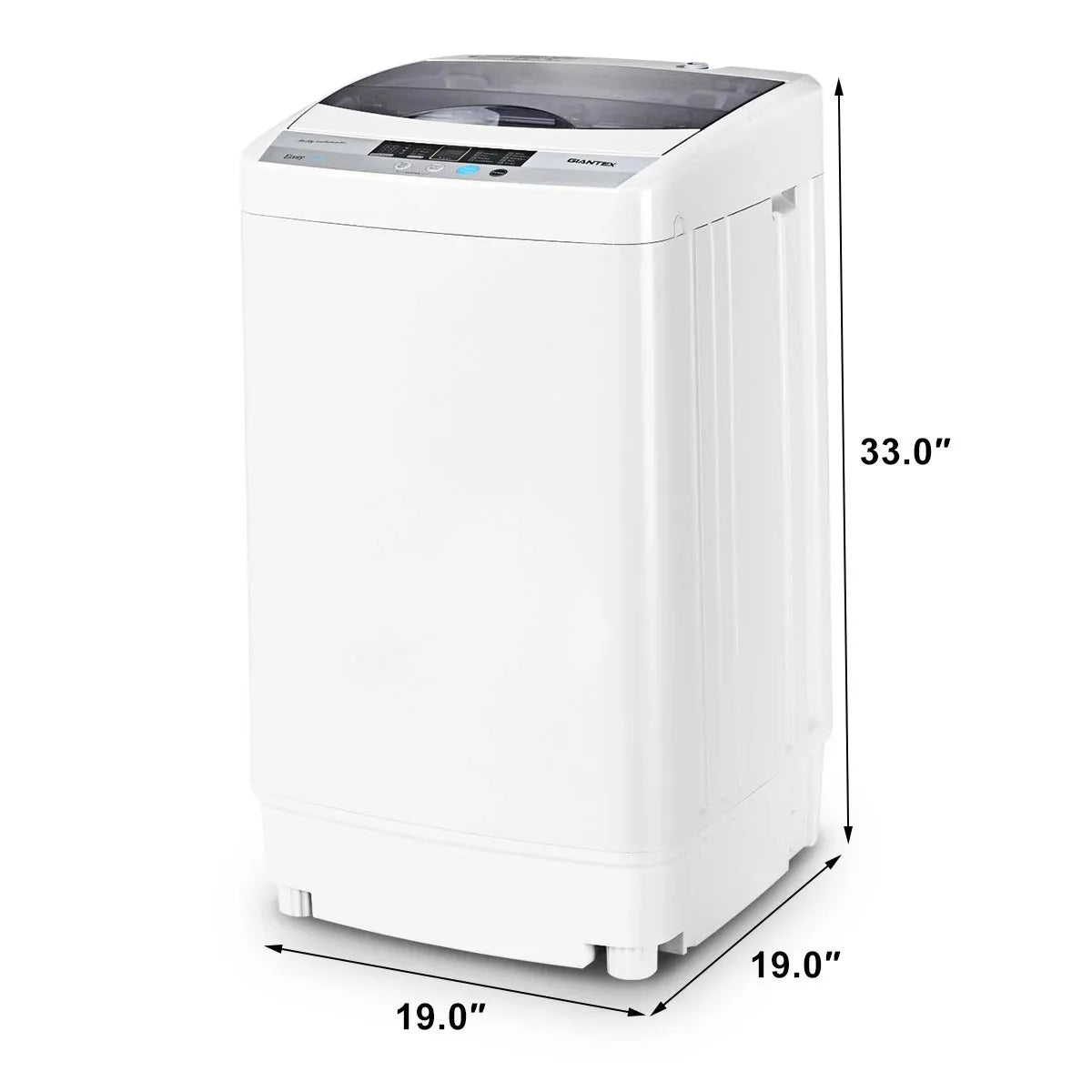 Washing Machine, 9.92lbs Top Load Washer with LED Display, 10 Wash Programs, Built-in Drain Pump, Compact Laundry Washer