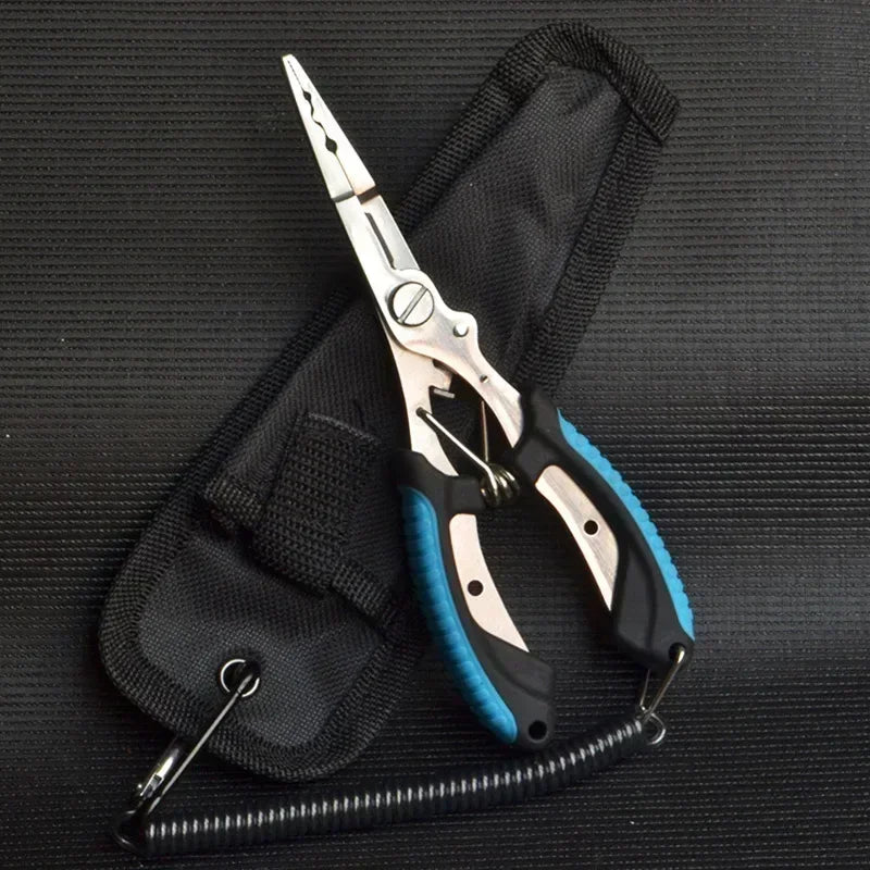 Stainless Steel Fishing Pliers Fishing Hook Remover Saltwater Resistant Braided Line Cutter Scissors Fishing Equipment