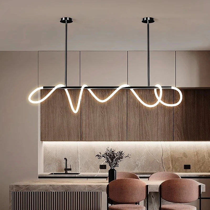 Nordic home decor line Chandeliers for dining room lustre pendant lights hanging lamps for ceiling Light fixture indoor lighting