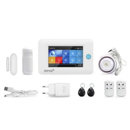 3G /GSM+WIFI Home Security Alarm System APP Control With Color Screen Languages Switchable Burglar Alarm System