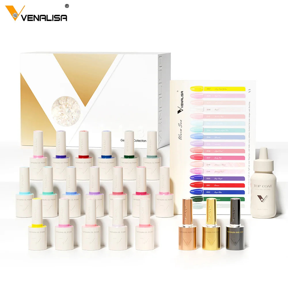 VENALISA VIP Kit 10ml HEMA TPO Free Vegan Nail Gel Polish WholeSet Color Display Gel Varnish New Learner Nail Gel Maincure Combo