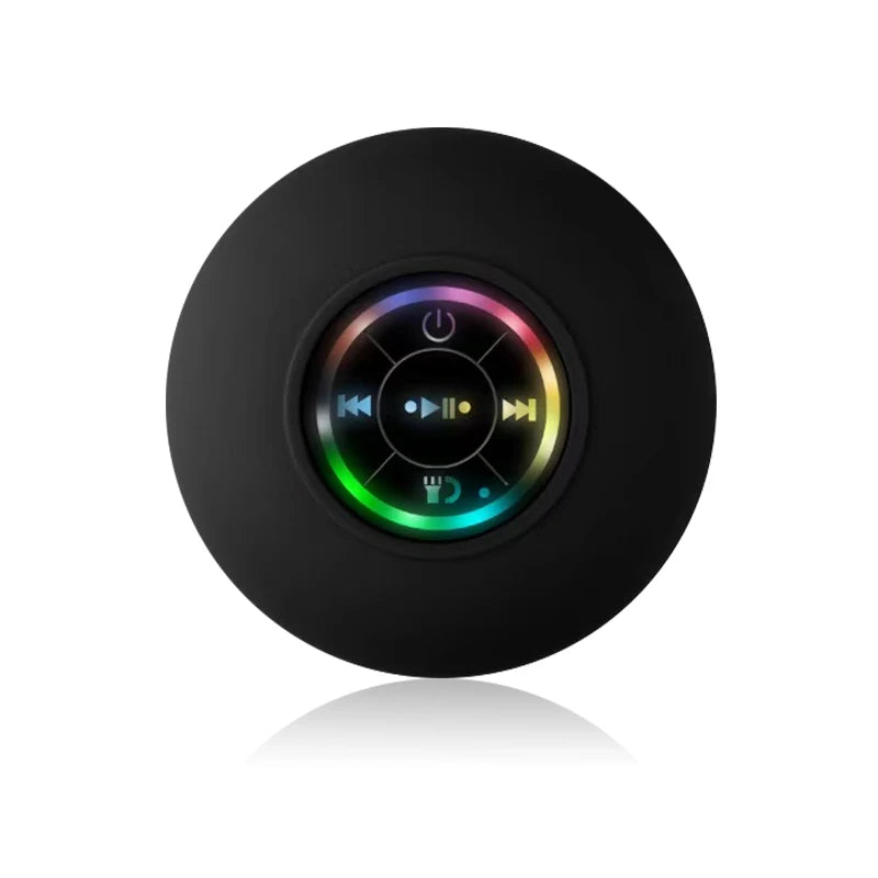 Enhance the happiness of bathing! Waterproof RGB Light Speaker,  Mini Portable Wireless Speaker, Rechargeable Waterproof Speaker
