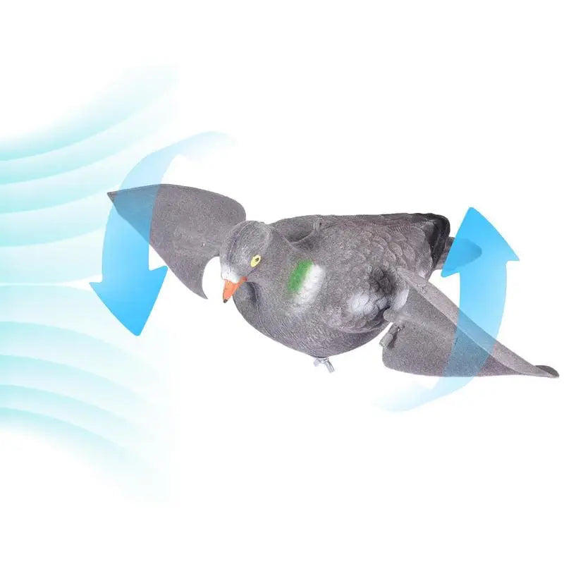 Outdoor Hunting Decoy Fake Bird Realistic Painted Flying Pigeon Hunting Trap Pigeons Motion Decoy With Wings Hunting Tool