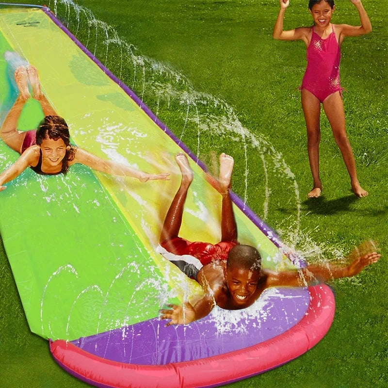 Outdoor Courtyard Lawn Inflatable Toys Water Slide Summer Garden Water Toy Family Friend Interactive Sprinkle Water Sliders Gift
