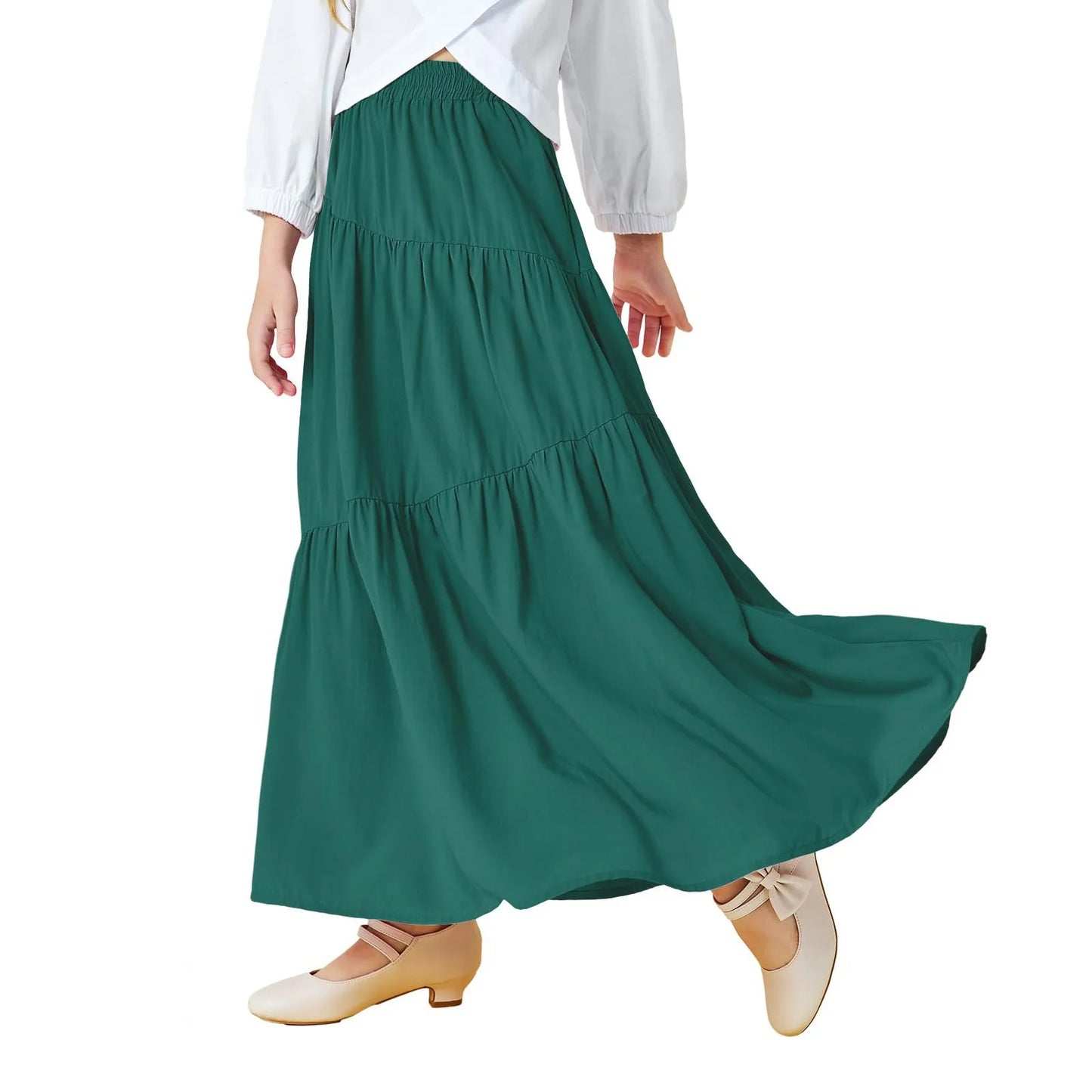 Girls Skirts Autumn New Childrens Clothing Korean Style Baby Girls Ruffled Jacquard Skirt Casual Simple and Daily