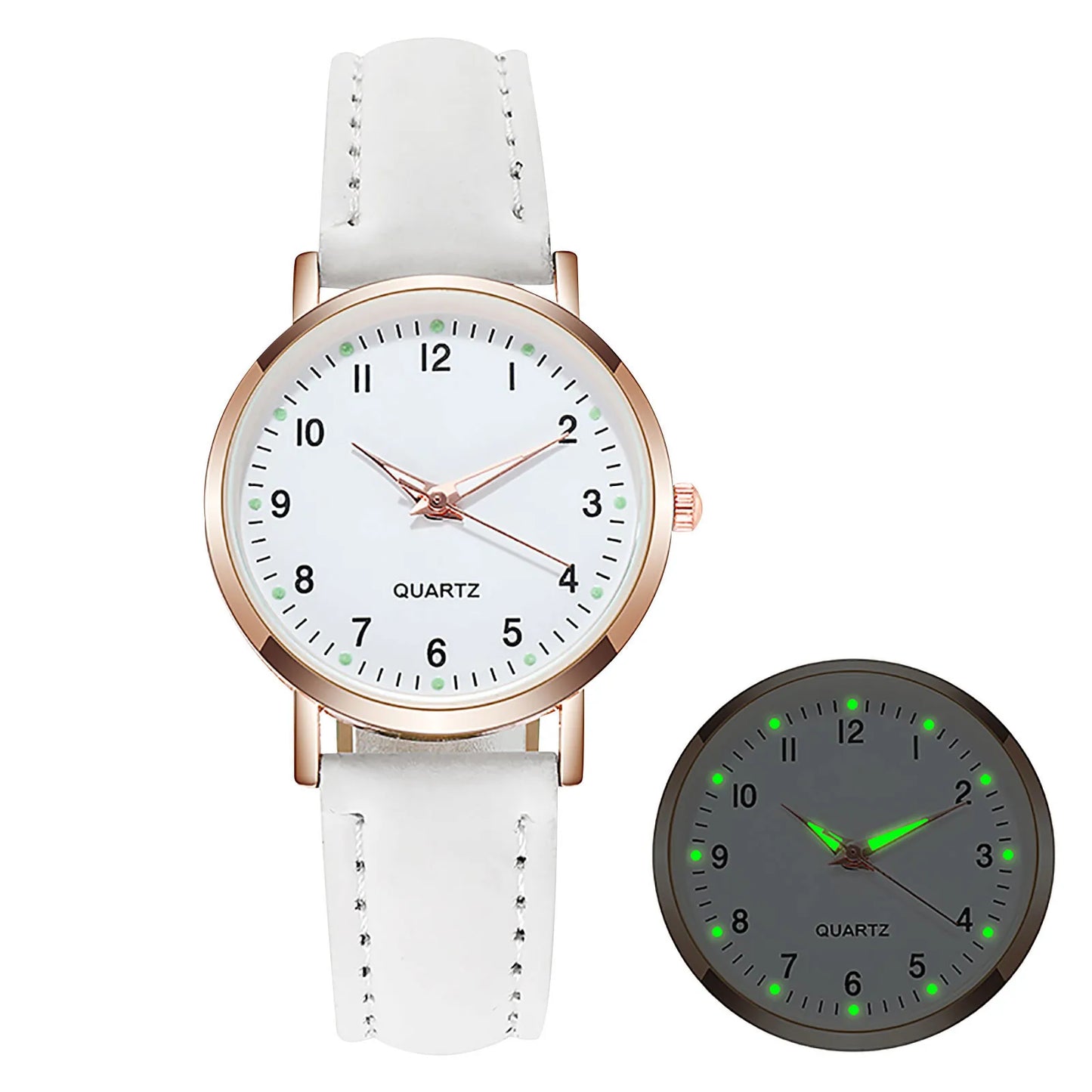 Fashion Temperament Ladies Belt Watch Analog Luminous Quartz Watch Fashionable Simple Style Quartz Wristwatch Reloj Mujer