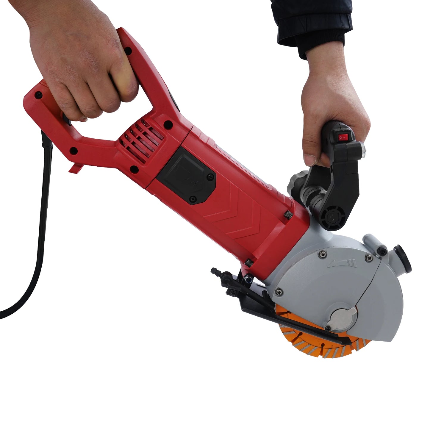Electric Wall Groove Cutting Machine Grooving Chaser, for Brick Concrete Slotting Groover Cutter With 5Pcs 5.2 inch Saw Blades