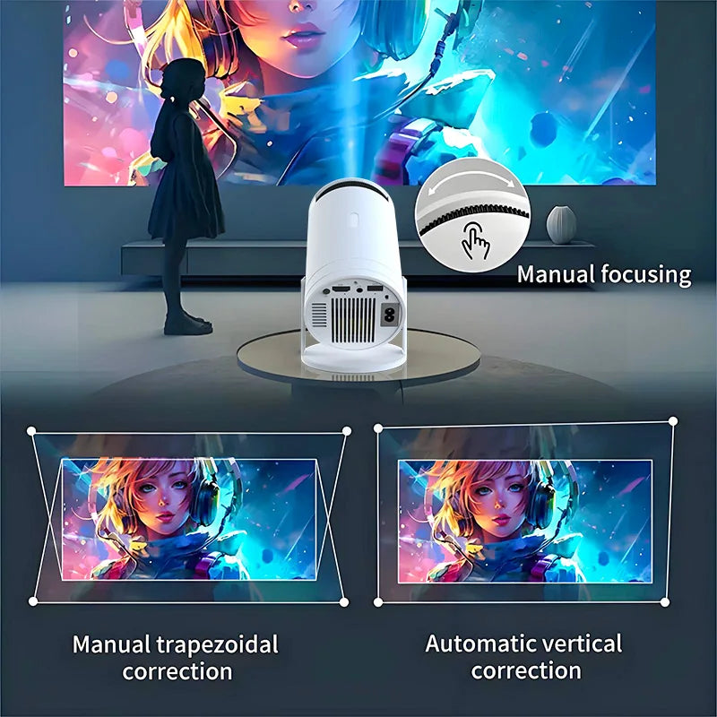 MangoCloud S100 Portable Projector 720p Home Cinema for Parties Gift Compact Size HD Projector for Entertainment