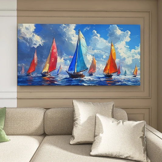 1.5-Inch Thick Pine Solid Wood Frame, Canvas Wall Art, Birthday Gift Art Wall Painting, Bedroom, Office, Living Room