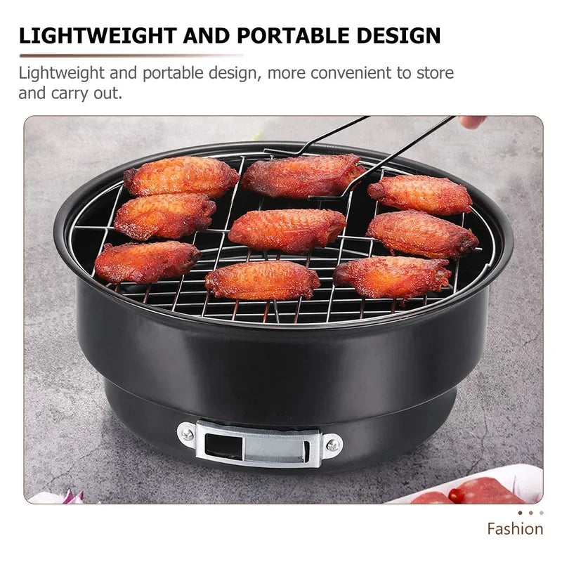 Portable Stainless Steel Barbecue Grill for Outdoor Cooking, Camping, Picnic and Kitchen Dining BBQ Tools
