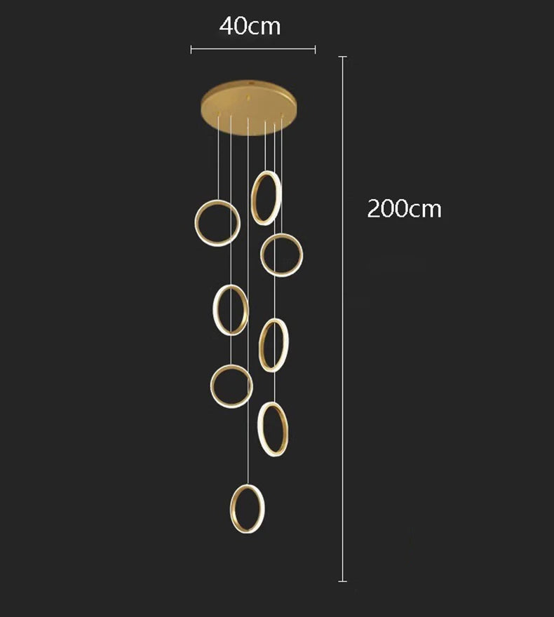 Modern home decor ring led lights pendant light lamps for living room Chandeliers for dining room hanging light indoor lighting