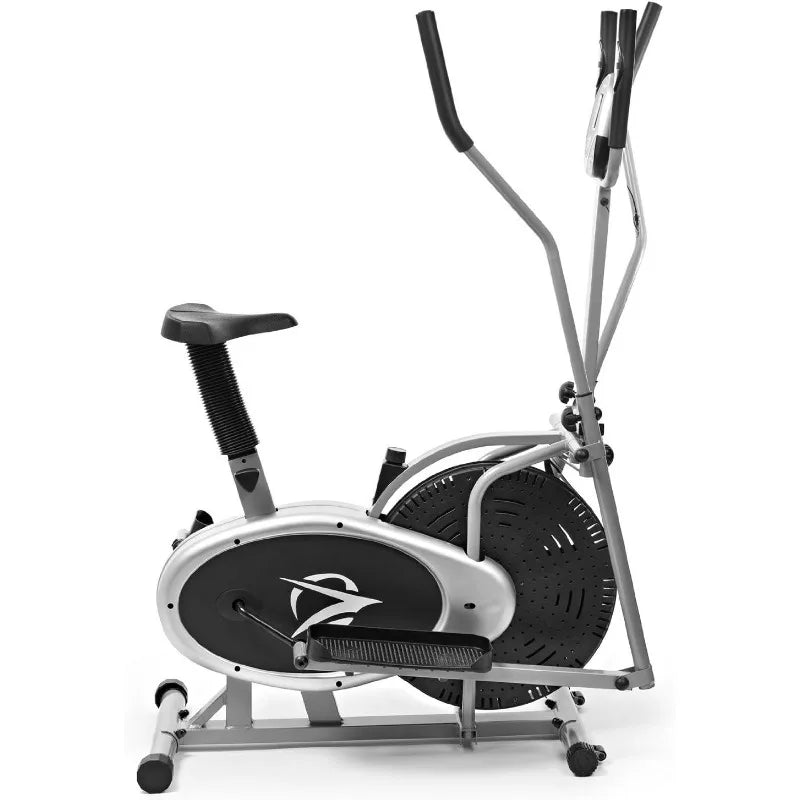 Plasma Fit Elliptical Machine Cross Trainer 2 in 1 Exercise Bike Cardio Fitness Home Gym Equipment