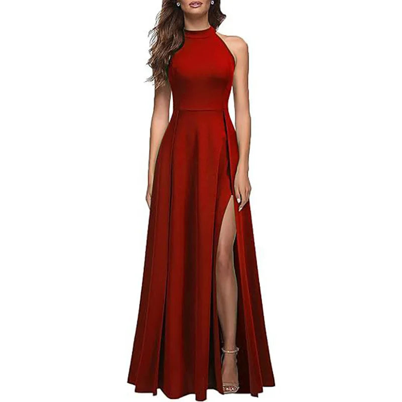 2025 Fashionable Sexy Deep Prom Dresses Women's Long Dresses Sexy Criss-cross Satin Party Prom Dress Formal Dresses for Women