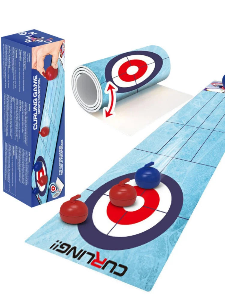 Interactive Bowling and Curling Mat Game Fun Football-Inspired Parent-Child Toy Sports Unforgettable Leisurely Entertainment