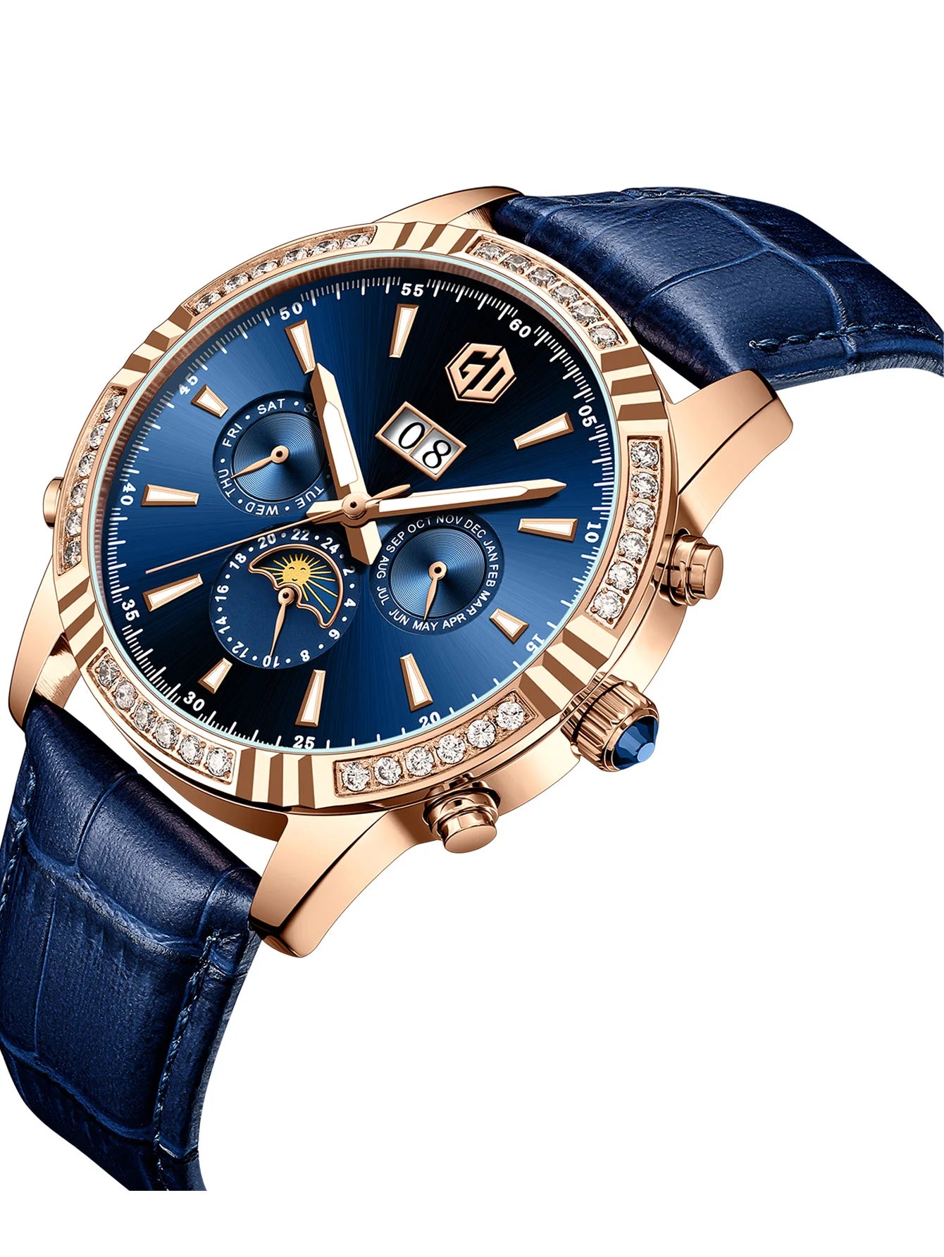 GD 2025 Stainless Steel Waterproof Men Star Design Watches Top Brand Luxury Transparent Mechanical Sport Male Wrist Watche