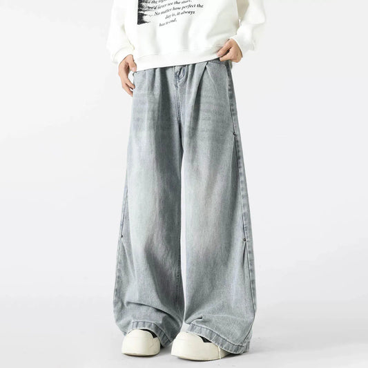 2025 Men's Y2K Jeans Vintage Baggy Jean Pants Grunge Aesthetic Skater Pants Streetwear Relaxed Fit Jeans Trousers