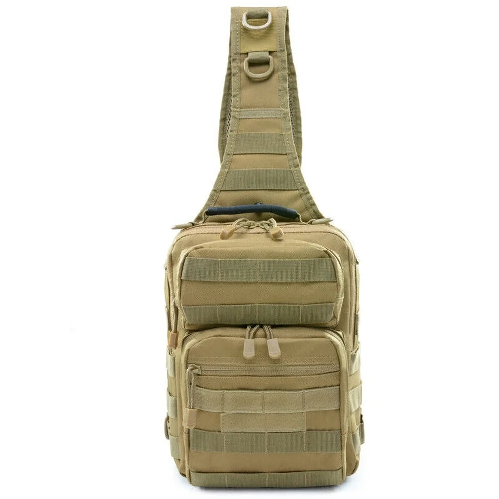 Tactical Shoulder Sling Bag Military Molle Men's Backpack EDC Molle Chest Pack Sling Bag for Fishing Hiking Camping