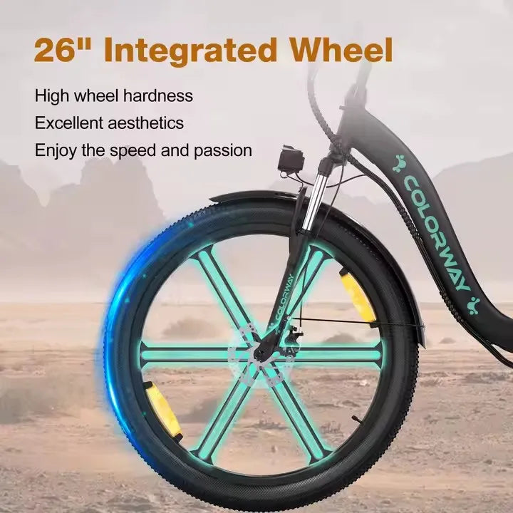 Black BK37M Wholesale Mountain E-Bike with 7 Speeds Transmission for US Market CE Certified