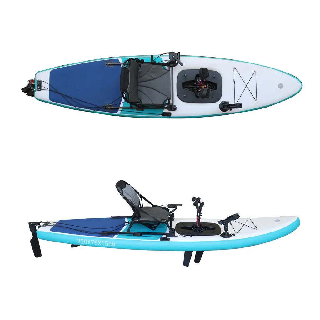 3.2m Single Person PVC Pedal Kayak/Canoe SUP Surfboard Rowing Boat For Adults Inflatable Fishing Kayak For Rivers