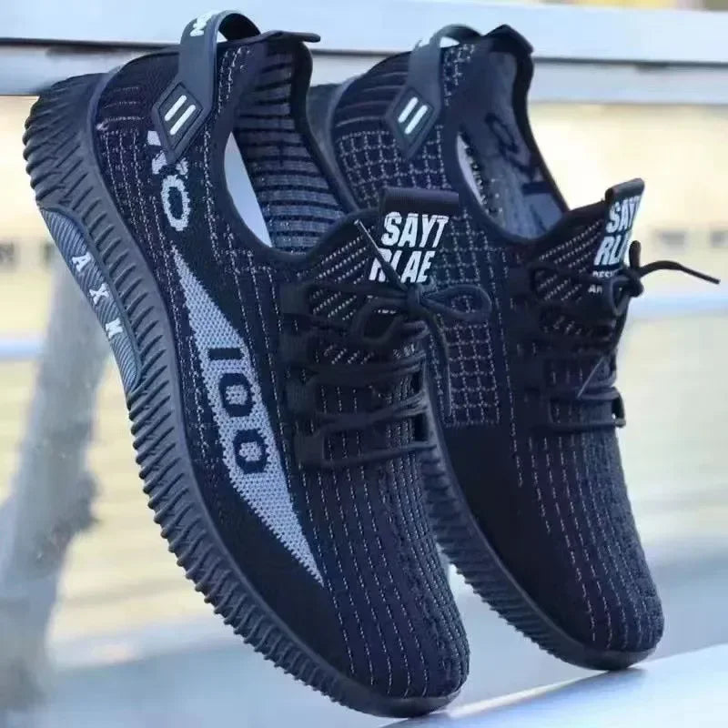 Calçado esportivo masculino de malha respirável, calçado casual, tendência confortável de cem e um, novo verão