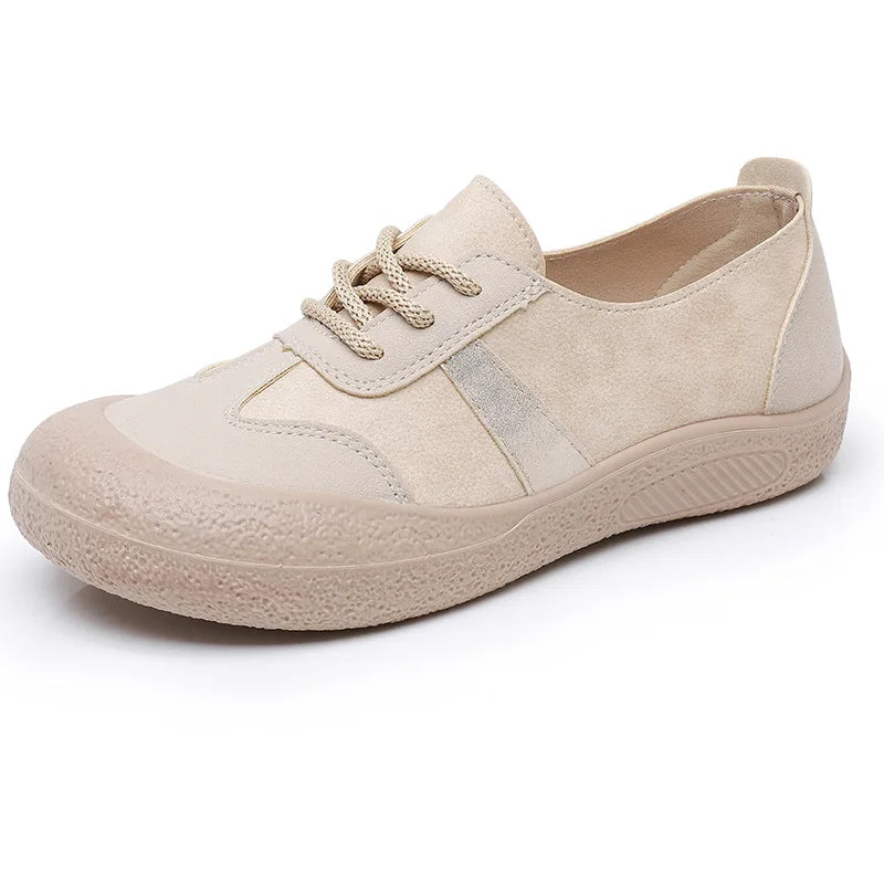 2025 New Women's Wide Toe Flat Shoes Spring Fashion Casual Comfortable College Style Soft Sports Footwear for Outdoor