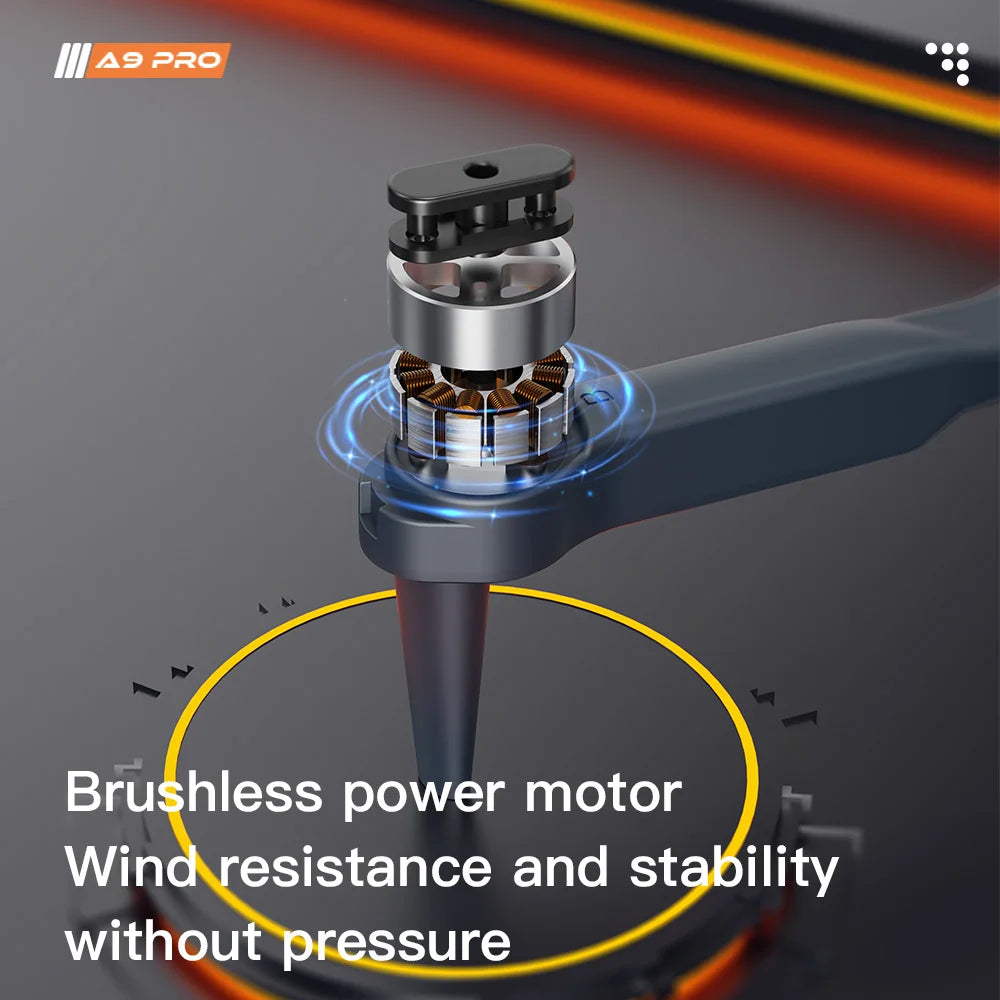 New A9 PRO 4K Drone 5G WIFI FPV 8K HD Camera Helicopter Brushless Foldable Obstacle Avoidance Professional RC Quadcopter Toy 3KM