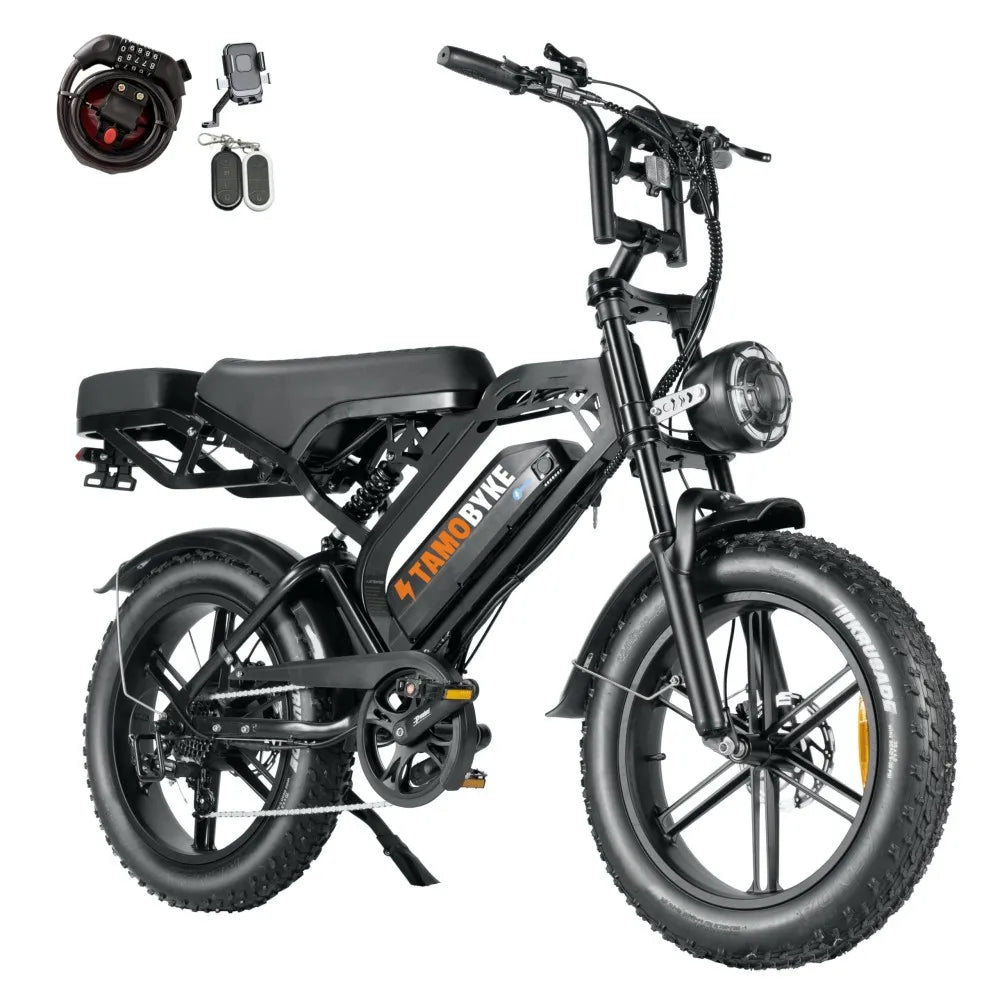 TAMOBYKE V20 Off-road Adult Electric Bike with 1500W Motor 31.5MPH 48V18.2Ah Battery, 60-Mile Range, All-terrain Performance