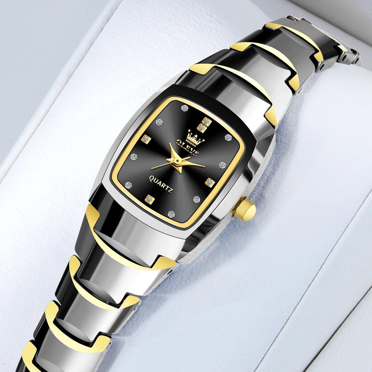 OLEVS Ladies Waterproof Watch Gold Luxury Stainless Steel Women Watches Creative Fashion Original Elegant Quartz Wristwatch Gift