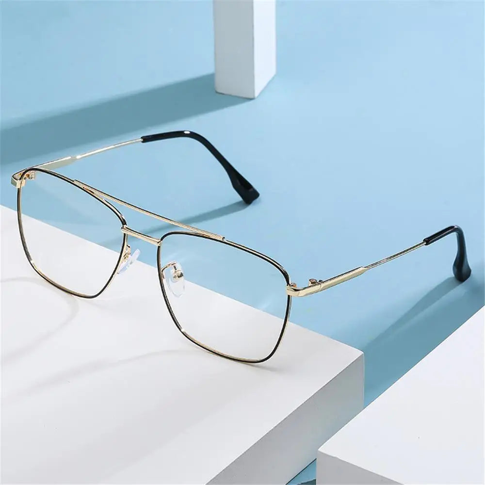 Square Sunglasses Men Women Anti Radiation Anti Blue Light Computer Photochromic Eyeglasses UV400 Shades Metal Sun Glasses