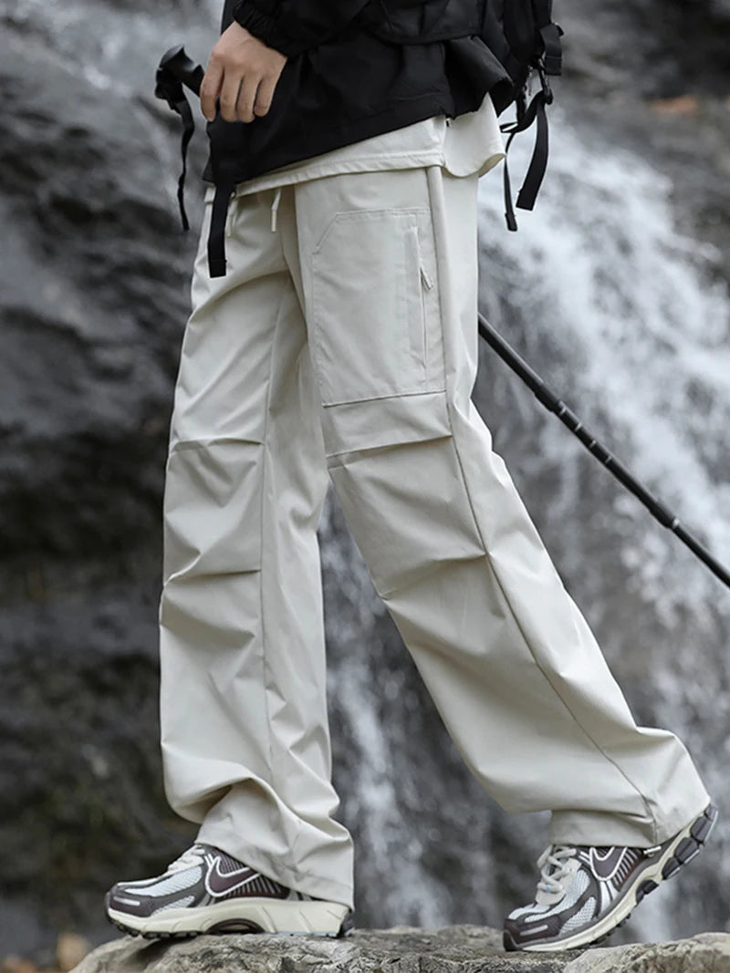 Waterproof Hiking Pants Men Lightweight Paratrooper Pants Trekking Camping Spring Summer Outdoor Pants Men Thin Casual Trousers